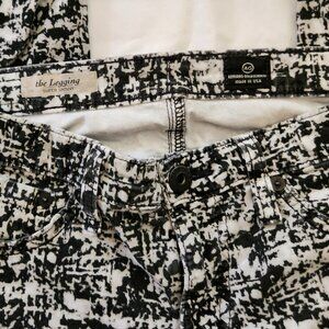 AG Adriano Goldschmied leggings sz 26 black white print EUC